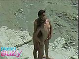 Voyeur records couple fucking at the beach video