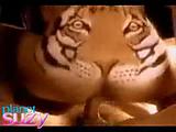 Tiger eating pussy video